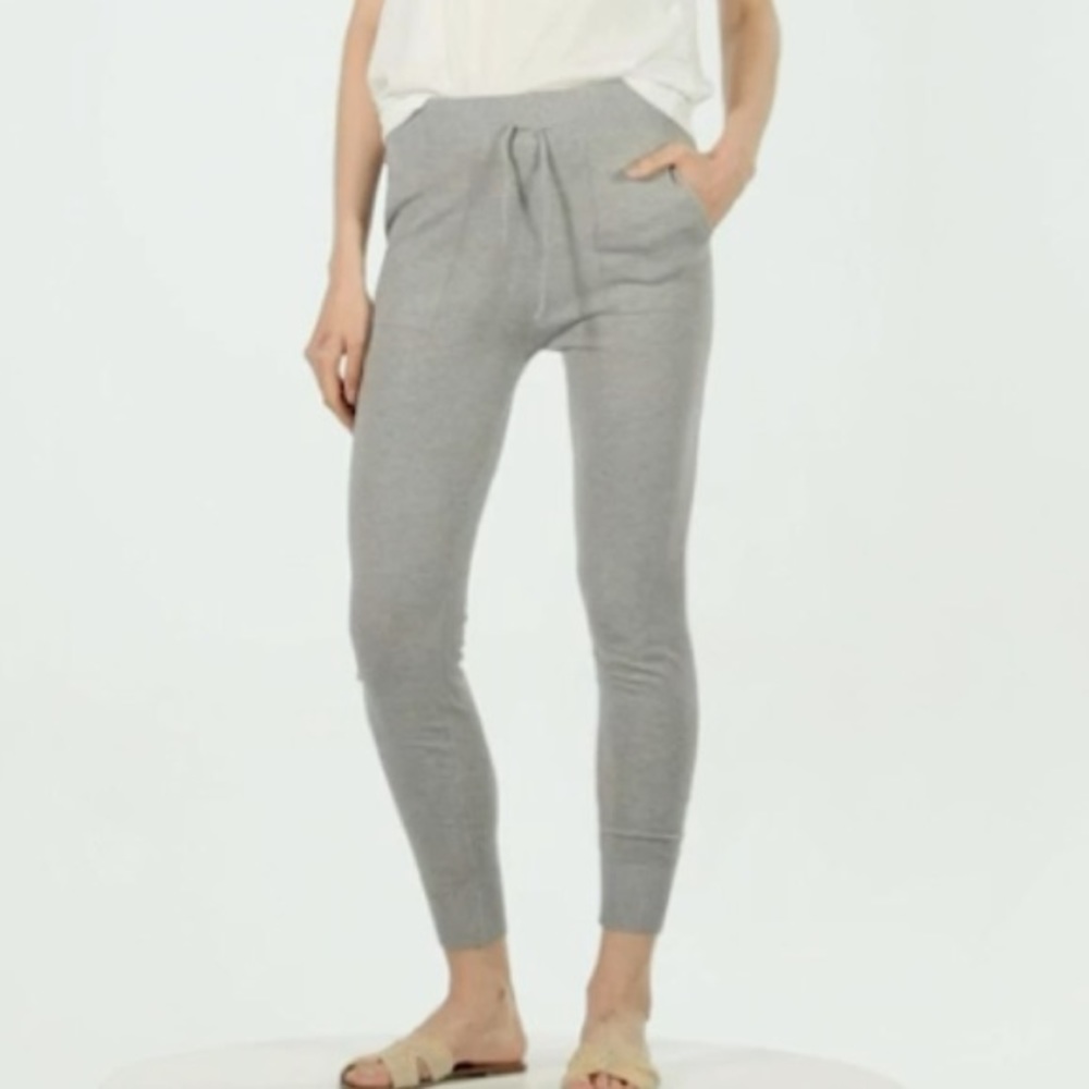 Deluc Gray Joggers Soft Knit Slit Pockets NWT